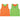 Reversible Bibs - Orange/Green