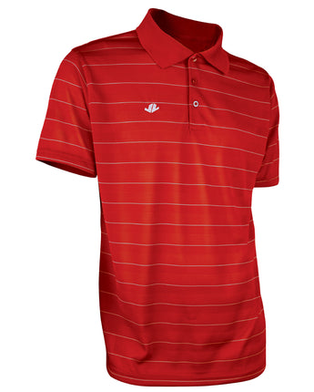 Striped Polo Shirt - Red